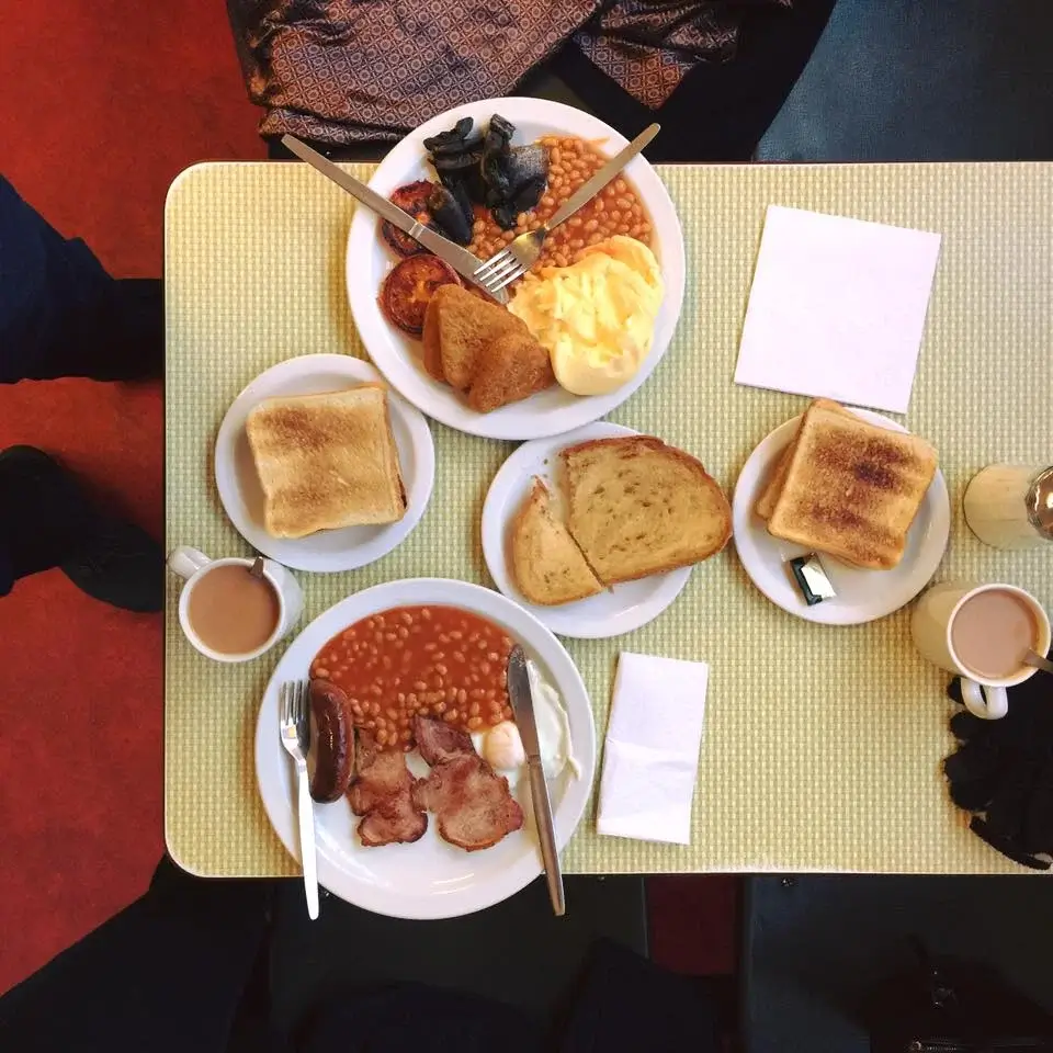 Regency Cafe Set Breakfast Deal with fried egg bacon sausage and beans